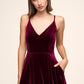 Velvet Fit & Flare Dress