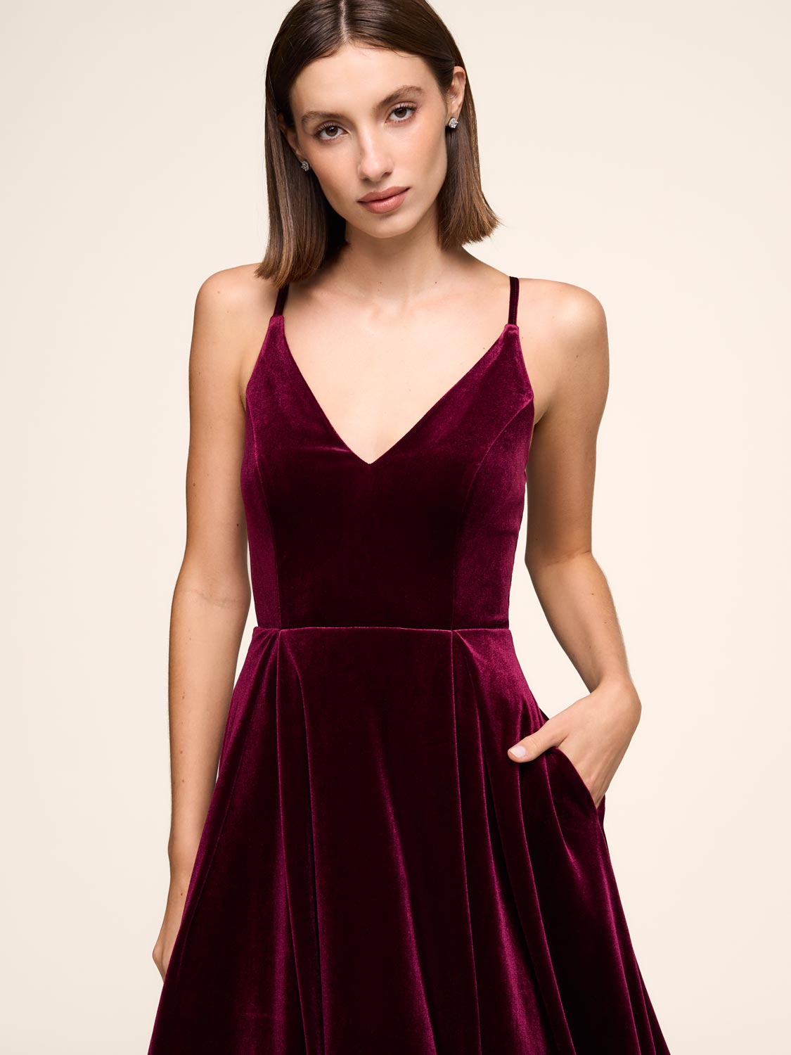 Velvet Fit & Flare Dress
