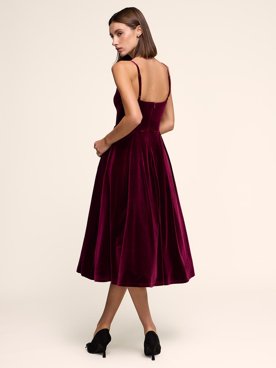 Velvet Fit & Flare Dress